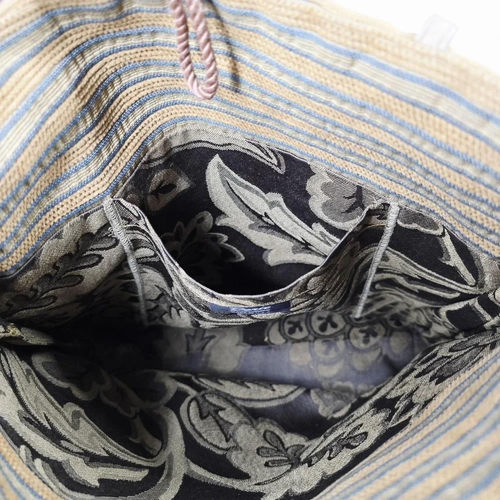 Dorit‎ Collection Tote Bag Womens Large Embroidered Beaded Asian Art Purse USA